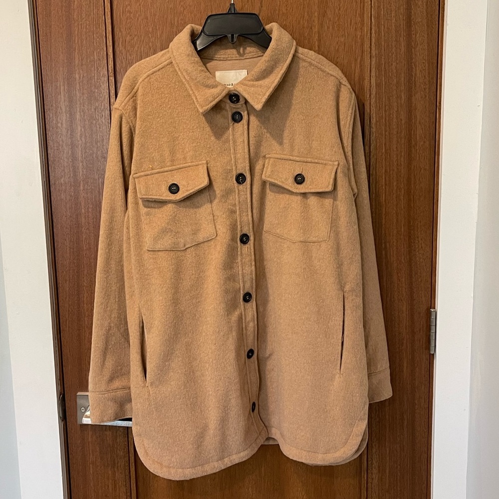 Thread & Supply Shirt Jacket - NWT - Size XL - Camel